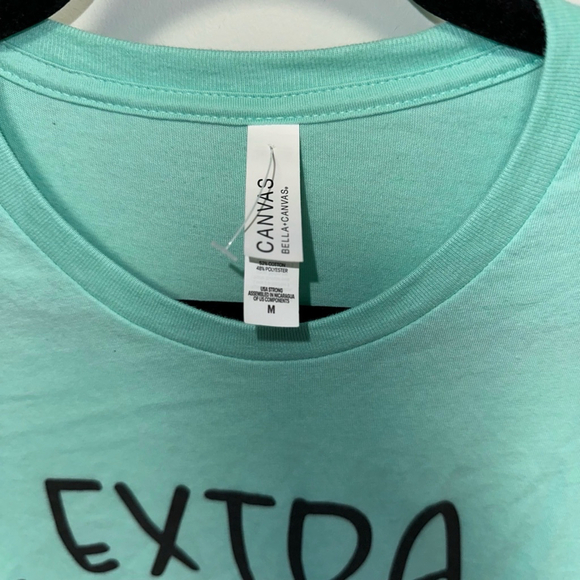 Women's Bella + Canvas T-shirt Size Medium Mint Green Extra Salty NWOT - Picture 7 of 7